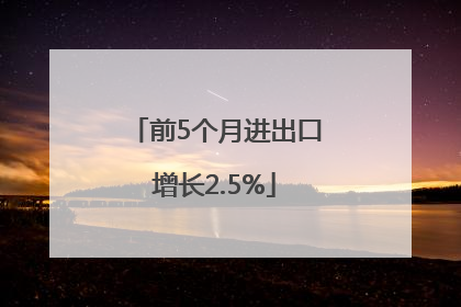 前5个月进出口增长2.5%