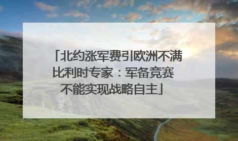 北约涨军费引欧洲不满 比利时专家：军备竞赛不能实现战略自主
