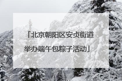 北京朝阳区安贞街道举办端午包粽子活动