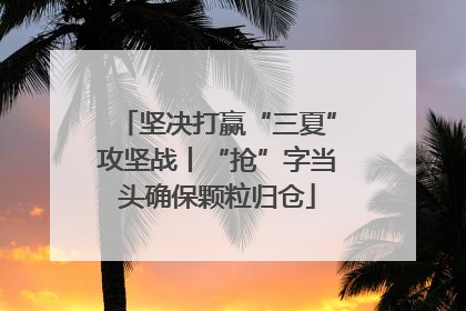 坚决打赢“三夏”攻坚战丨“抢”字当头确保颗粒归仓