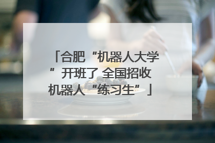 合肥“机器人大学”开班了 全国招收机器人“练习生”