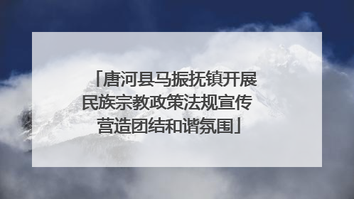 唐河县马振抚镇开展民族宗教政策法规宣传 营造团结和谐氛围