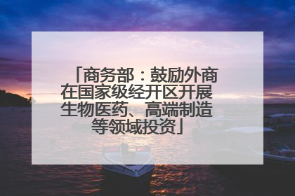 商务部：鼓励外商在国家级经开区开展生物医药、高端制造等领域投资