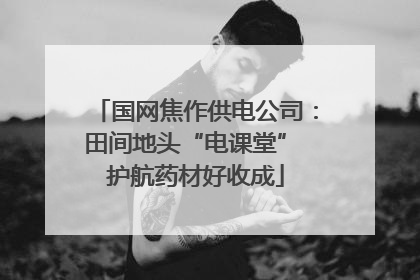 国网焦作供电公司：田间地头“电课堂” 护航药材好收成
