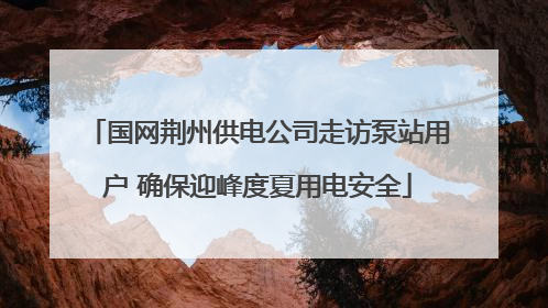 国网荆州供电公司走访泵站用户 确保迎峰度夏用电安全