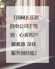 国网长乐区供电公司王雪羽：心系客户解难题 深化服务创佳绩