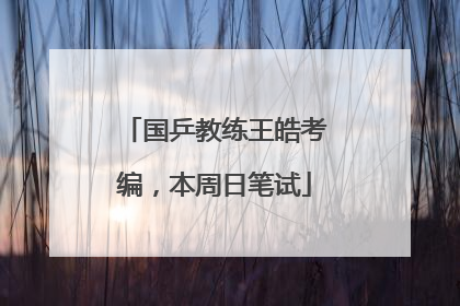 国乒教练王皓考编，本周日笔试