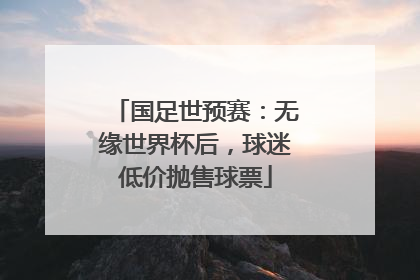 国足世预赛：无缘世界杯后，球迷低价抛售球票
