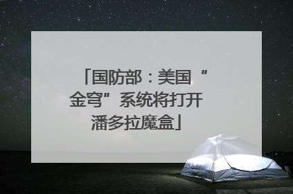 国防部：美国“金穹”系统将打开潘多拉魔盒