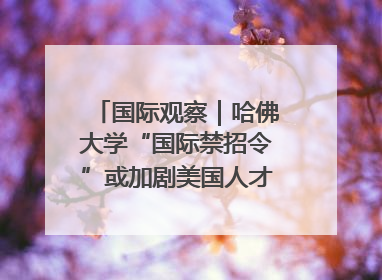 国际观察｜哈佛大学“国际禁招令”或加剧美国人才“出走潮”