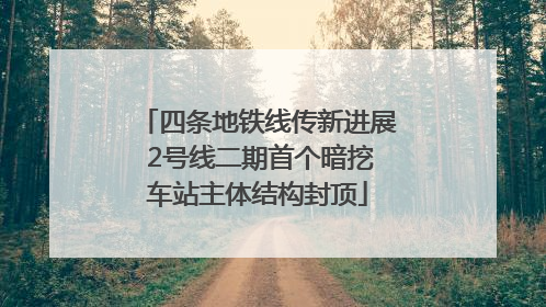 四条地铁线传新进展 2号线二期首个暗挖车站主体结构封顶