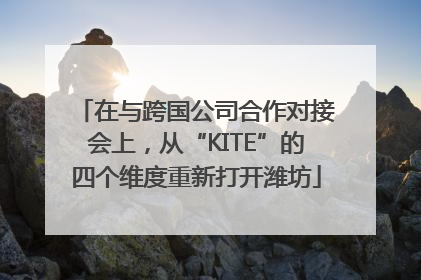 在与跨国公司合作对接会上，从“KITE”的四个维度重新打开潍坊