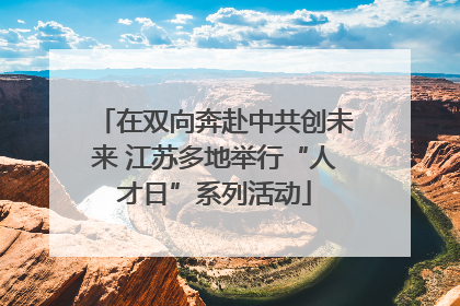 在双向奔赴中共创未来 江苏多地举行“人才日”系列活动