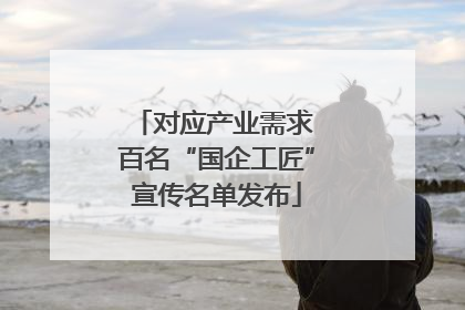 对应产业需求 百名“国企工匠”宣传名单发布