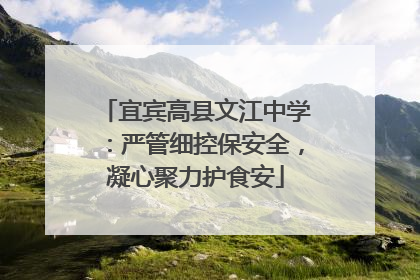 宜宾高县文江中学：严管细控保安全，凝心聚力护食安