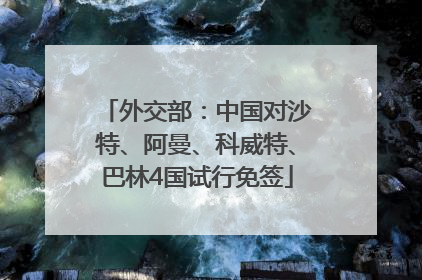 外交部:中国对沙特、阿曼、科威特、巴林4国试行免签