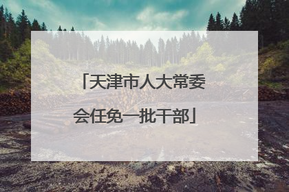 天津市人大常委会任免一批干部