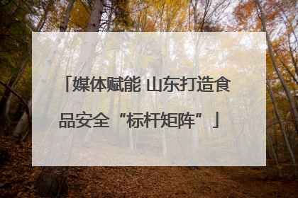 媒体赋能 山东打造食品安全“标杆矩阵”