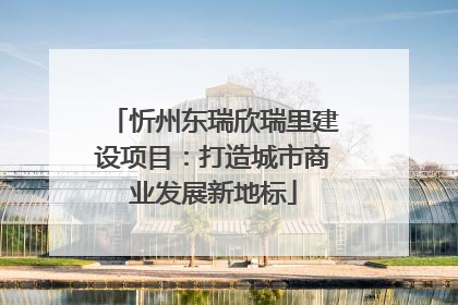 忻州东瑞欣瑞里建设项目：打造城市商业发展新地标