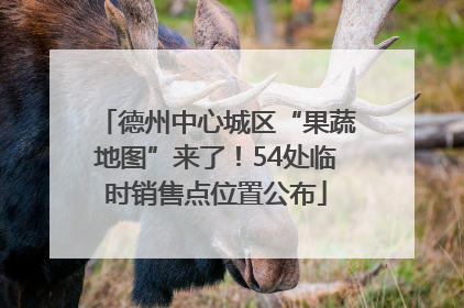 德州中心城区“果蔬地图”来了！54处临时销售点位置公布