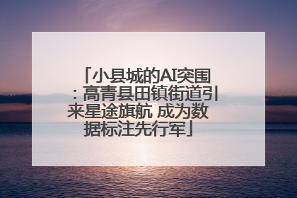小县城的AI突围：高青县田镇街道引来星途旗航 成为数据标注先行军
