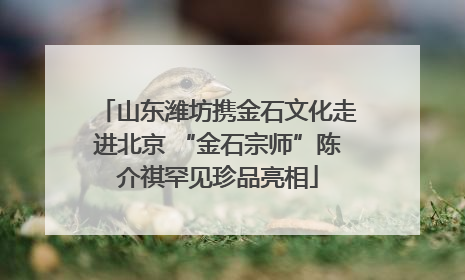 山东潍坊携金石文化走进北京 “金石宗师”陈介祺罕见珍品亮相