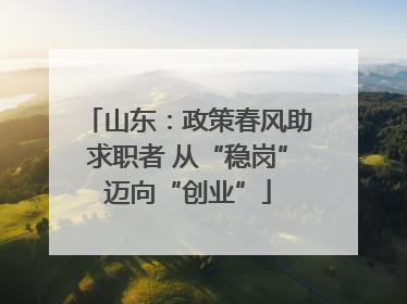 山东：政策春风助求职者 从“稳岗”迈向“创业”