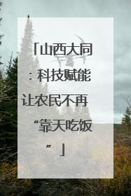 山西大同：科技赋能让农民不再“靠天吃饭”