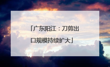 广东阳江：刀剪出口规模持续扩大