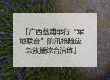 广西荔浦举行“军地联合”防汛抢险应急救援综合演练