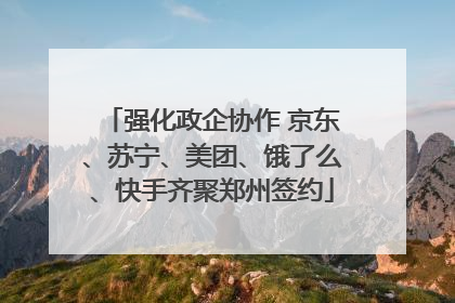 强化政企协作 京东、苏宁、美团、饿了么、快手齐聚郑州签约