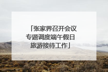 张家界召开会议专题调度端午假日旅游接待工作