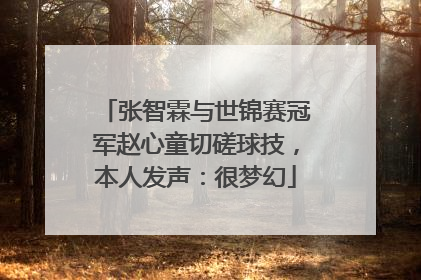 张智霖与世锦赛冠军赵心童切磋球技，本人发声：很梦幻