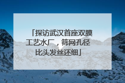 探访武汉首座双膜工艺水厂，筛网孔径比头发丝还细