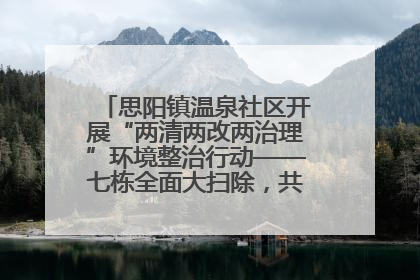 思阳镇温泉社区开展“两清两改两治理”环境整治行动——七栋全面大扫除，共建洁净家园