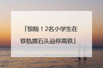 惊险！2名小学生在铁轨摆石头逼停高铁