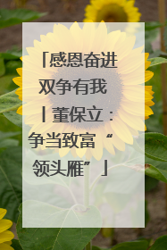 感恩奋进 双争有我丨董保立：争当致富“领头雁”