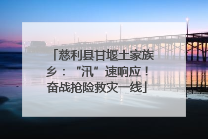 慈利县甘堰土家族乡：“汛”速响应！奋战抢险救灾一线
