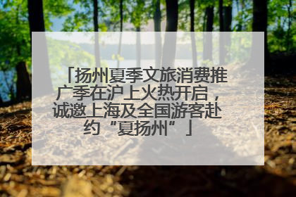 扬州夏季文旅消费推广季在沪上火热开启，诚邀上海及全国游客赴约“夏扬州”