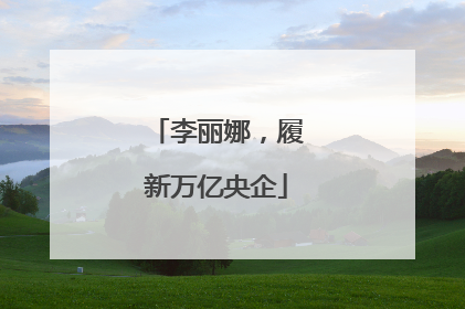 李丽娜，履新万亿央企