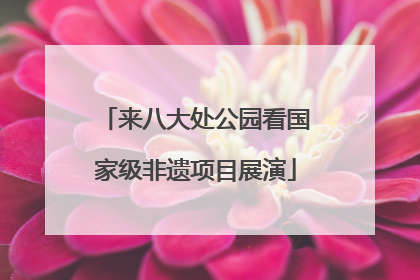 来八大处公园看国家级非遗项目展演