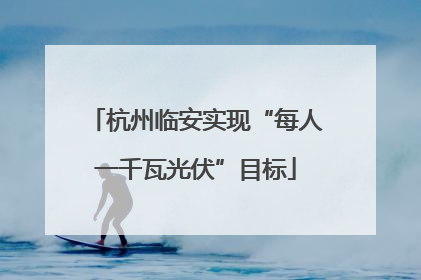 杭州临安实现“每人一千瓦光伏”目标