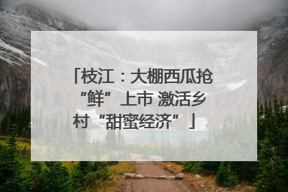 枝江：大棚西瓜抢“鲜”上市 激活乡村“甜蜜经济”