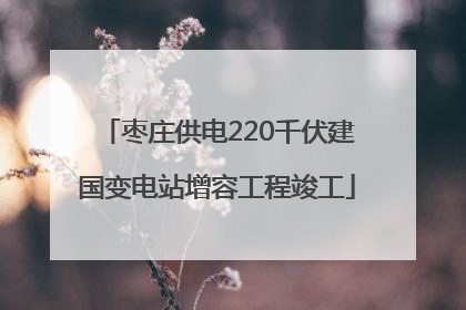 枣庄供电220千伏建国变电站增容工程竣工
