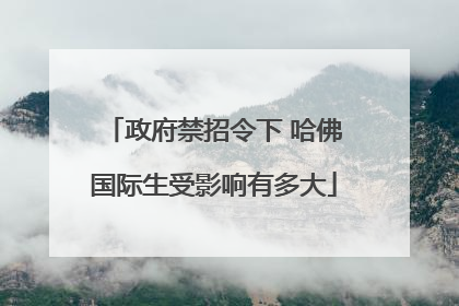 政府禁招令下 哈佛国际生受影响有多大