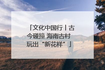 文化中国行丨古今碰撞 海南古村玩出“新花样”