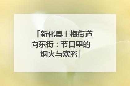 新化县上梅街道向东街：节日里的烟火与欢腾