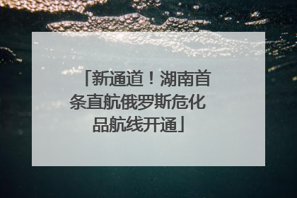 新通道！湖南首条直航俄罗斯危化品航线开通