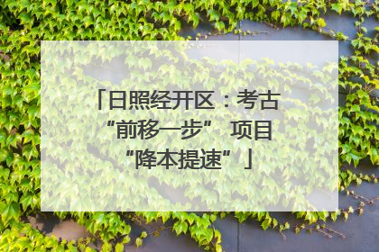 日照经开区：考古“前移一步” 项目“降本提速”