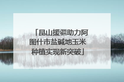 昆山援疆助力阿图什市盐碱地玉米种植实现新突破